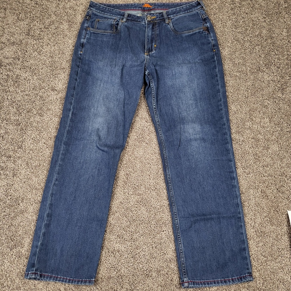 Tommy Bahama Denim Jeans Mens 35x30 Fits 34x29 Blue Straight Leg Relaxed Fade‎